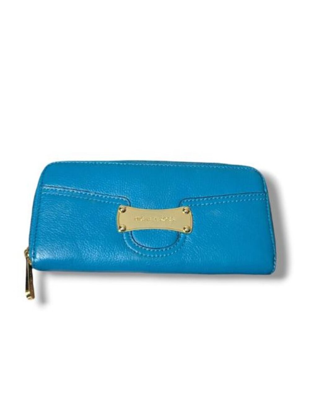Michael Kors Saratoga Summer Blue T Z Continental Leather Wallet